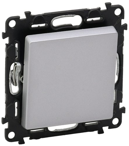 Переключатель без рамки Legrand Valena Life 1-кл. проходной алюминий картинка